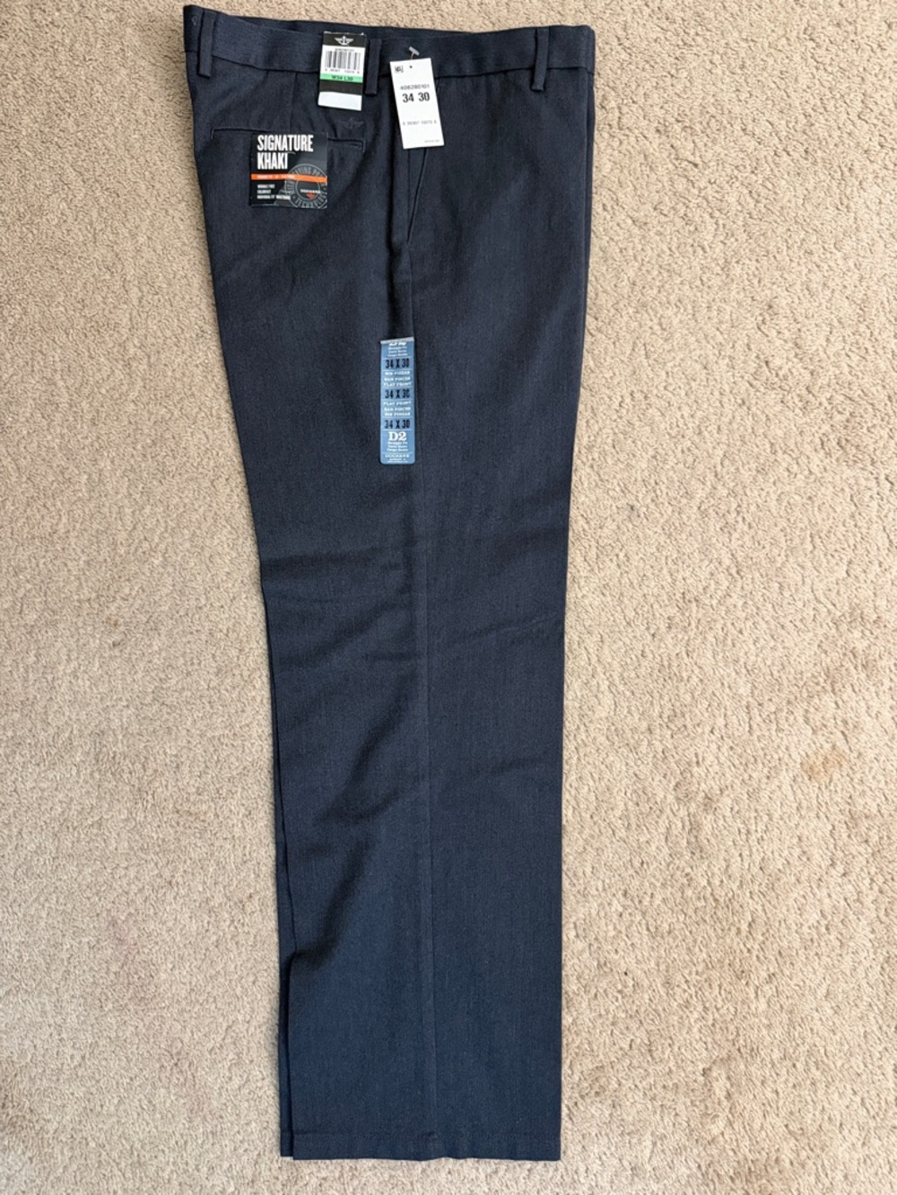 Dockers Signature Men's Navy Chinos - Classic Straight Leg